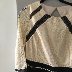 Little Mistress Black And Cream Lace Maternity Midi Dress 6